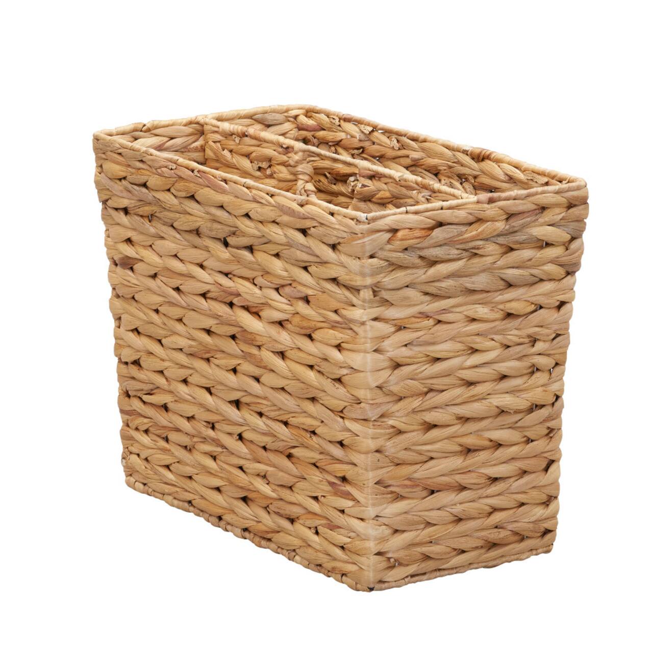 Household Essentials 17" Hyacinth Wide Side by Side Magazine Rack